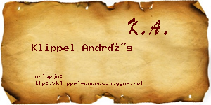Klippel András névjegykártya