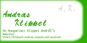 andras klippel business card